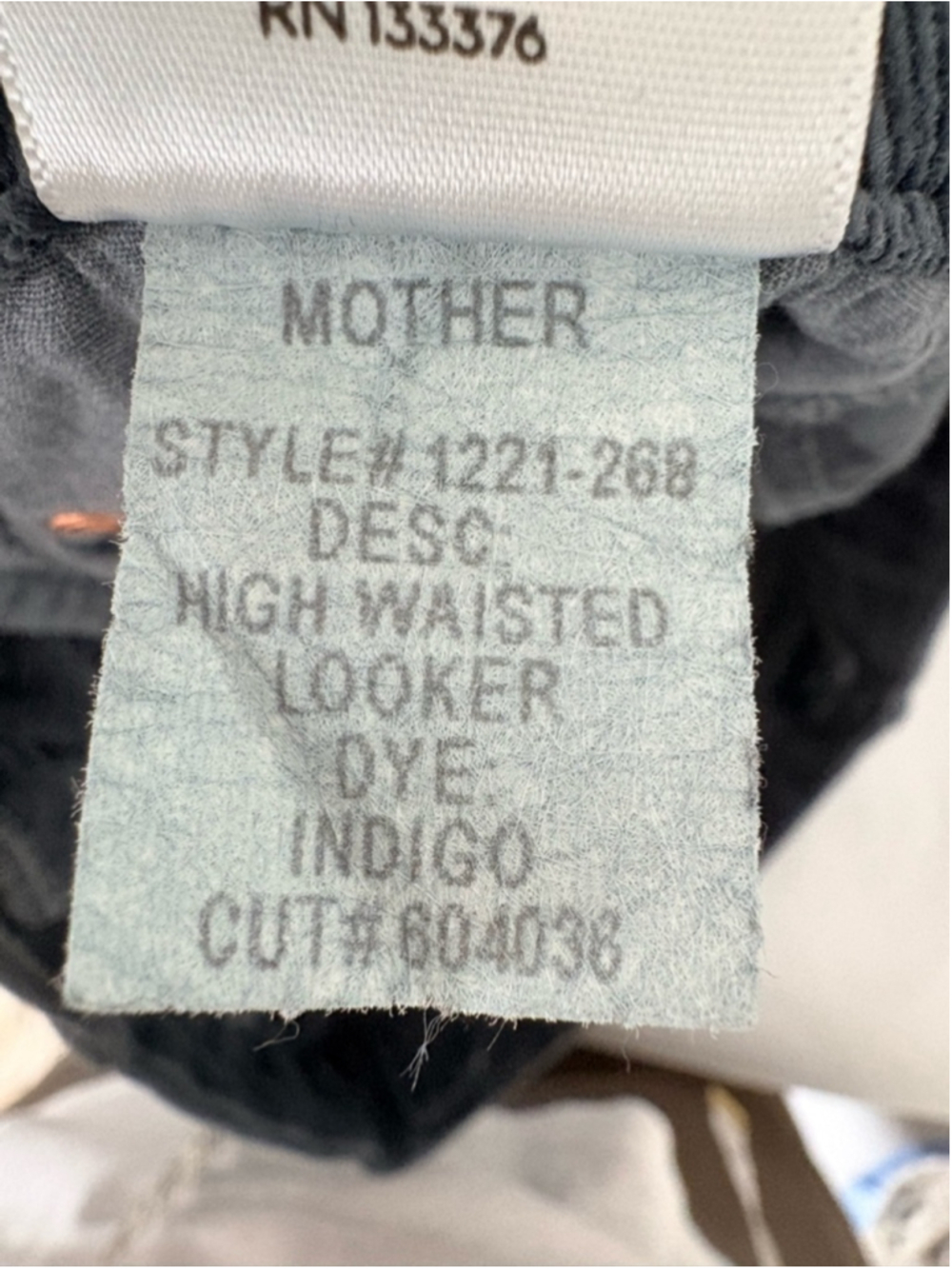 MOTHER High Waisted Looker Corduroy Pants Sz 29 (15”W) Hopscotch Indigo #327 EUC - Picture 10 of 13